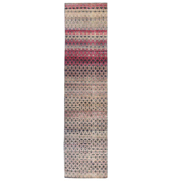 Transitional Silk Pink Handknotted Rug