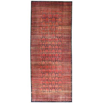 Transitional Silk & Wool Red Handknotted Rug