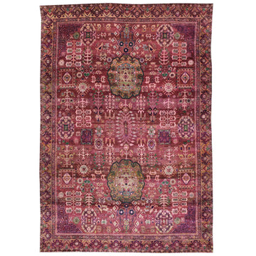 Transitional Silk Pink Handknotted Rug