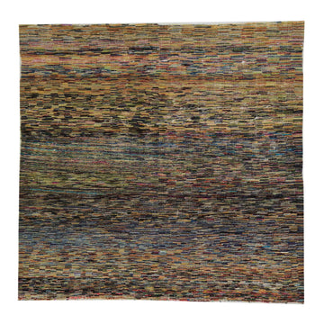 Traditional Silk & Wool Multicolor Handknotted Rug