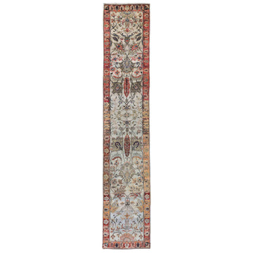 Transtional Silk & Wool Cream Handknotted Rug