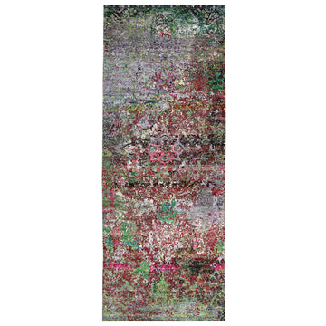 Transitional Silk Grey Handknotted Rug