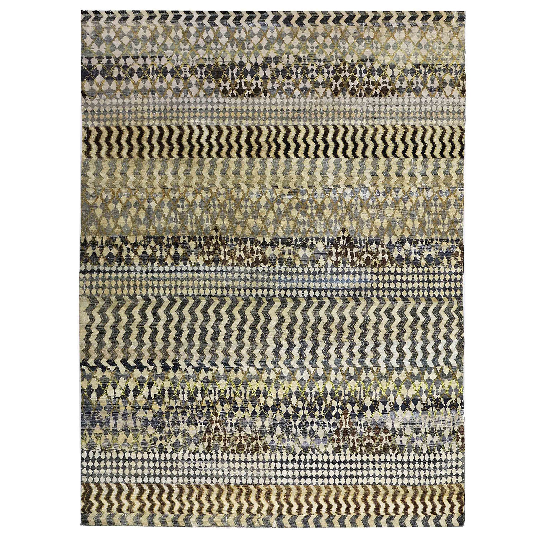Traditional Wool Beige Handknotted Rug