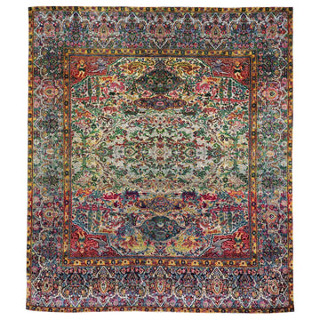 Transitional Silk Cream Handknotted Rug