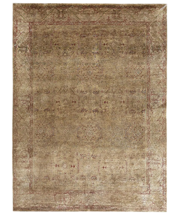 Transitional Silk Brown Hand knotted Rug