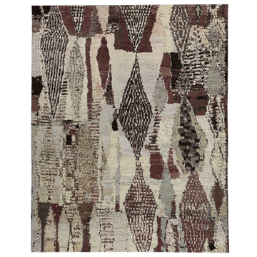 Transitional Wool Brown Handknotted Rug
