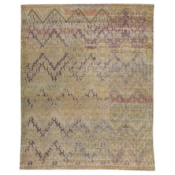 Traditional Wool Beige Handknotted Rug