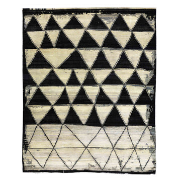 Transitional Wool White Hand knotted Rug