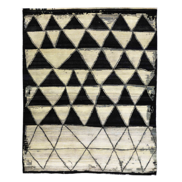 Transitional Wool White Hand knotted Rug