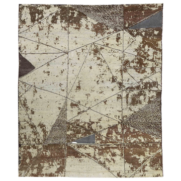 Traditional Wool Beige Handknotted Rug