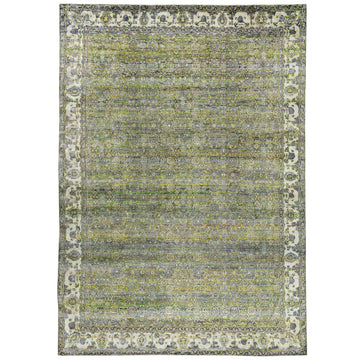 Transitional Silk Grey Handknotted Rug