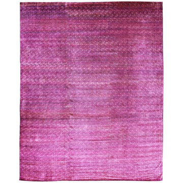Transitional Silk Pink Handknotted Rug