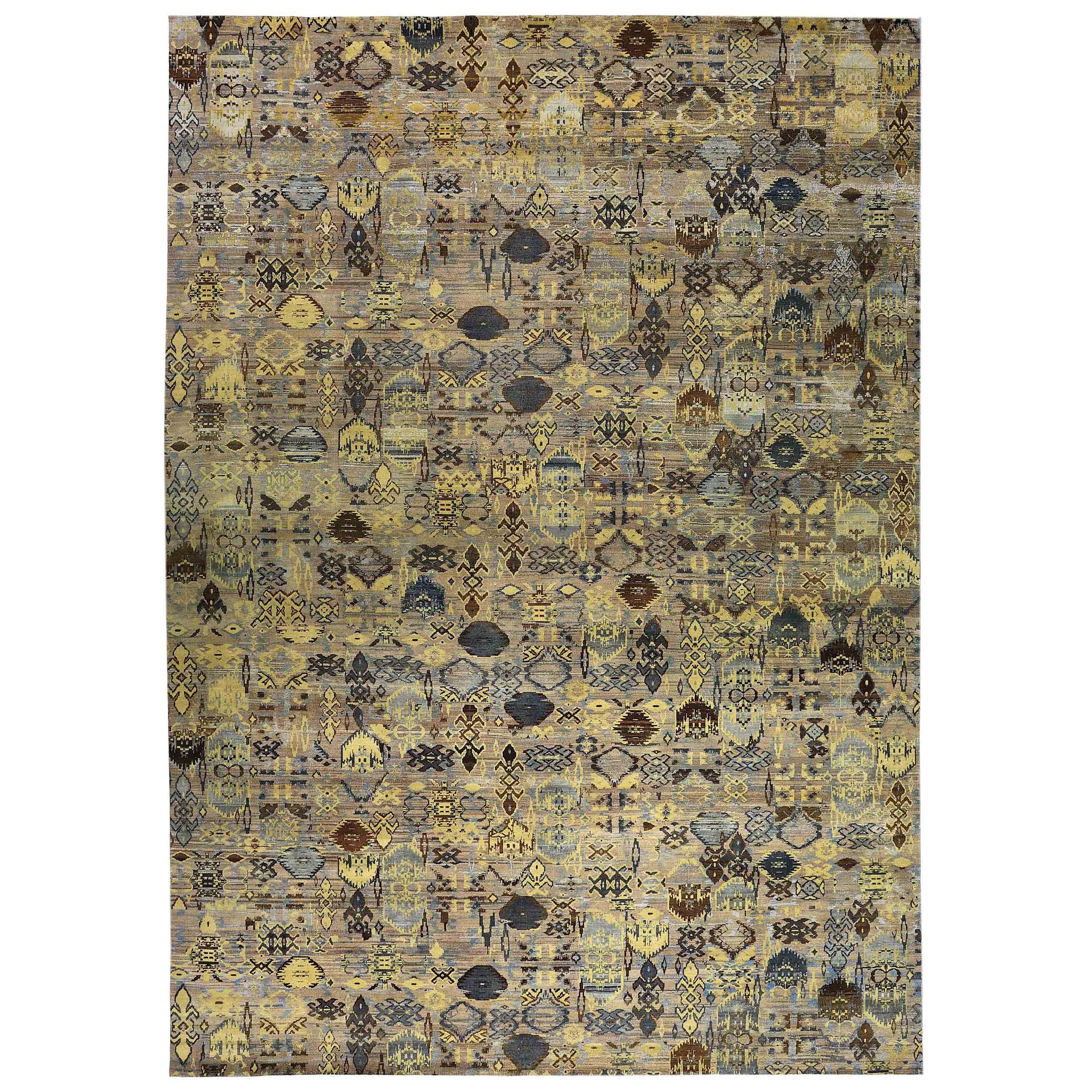 Traditional Wool Beige Handknotted Rug