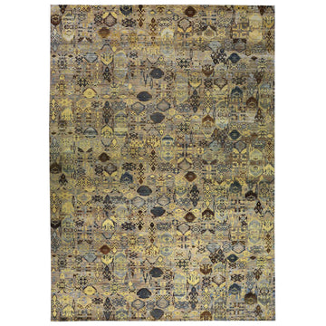 Traditional Wool Beige Handknotted Rug
