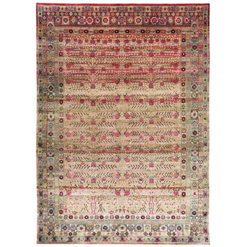 Transitional Silk Pink Hand knotted Rug