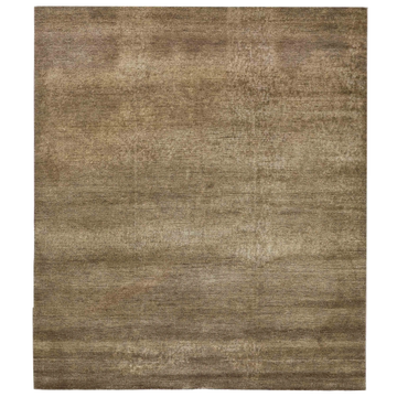 Transitional Wool Brown Handknotted Rug