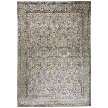 Transtional Silk Grey Handknotted Rug