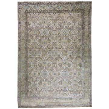 Transtional Silk Grey Handknotted Rug