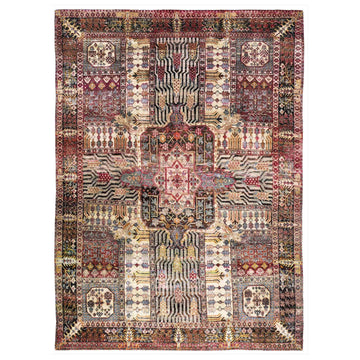 Transtional Silk Pink Handknotted Rug