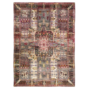 Transtional Silk Pink Handknotted Rug