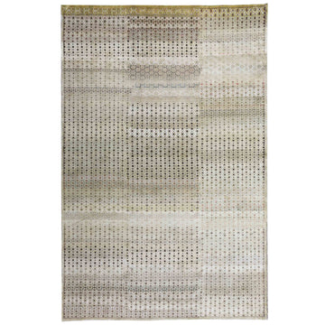 Transtional Silk Beige Handknotted Rug
