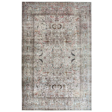 Transitional Silk Ceam Hand knotted Rug