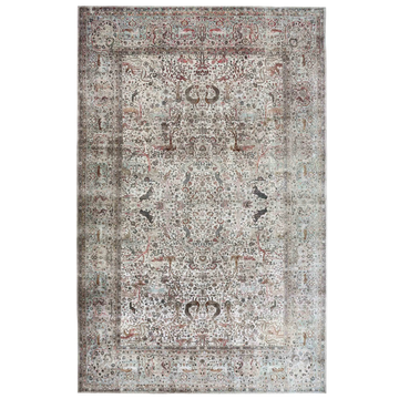 Transitional Silk Ceam Hand knotted Rug