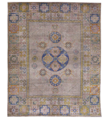 Traditional Wool Pink Handknotted Rug