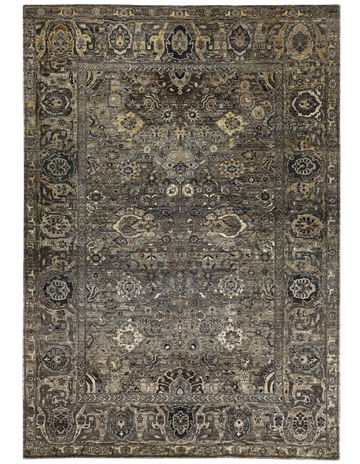 Traditional Wool Grey Handknotted Rug