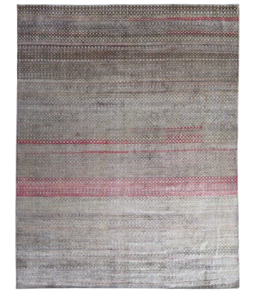 Transitional Silk Grey Hand knotted Rug