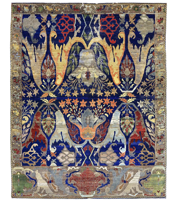 Traditional Wool Blue Handknotted Rug