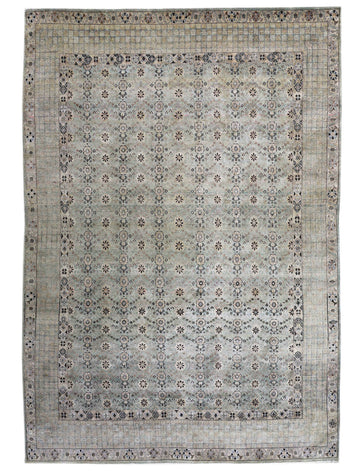 Transitional Silk Grey Handknotted Rug