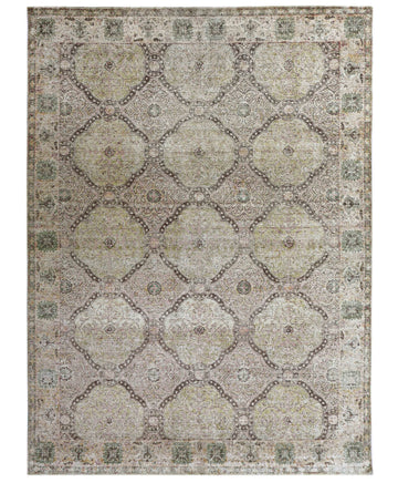 Transitional Silk Beige Handknotted Rug
