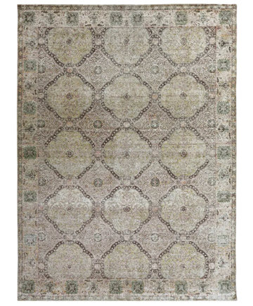 Transitional Silk Beige Handknotted Rug