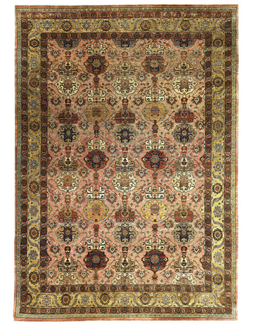 Transitional Wool Pink Handknotted Rug