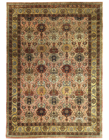 Transitional Wool Pink Handknotted Rug