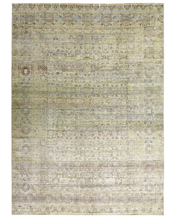 Transitional Silk Beige Hand knotted Rug