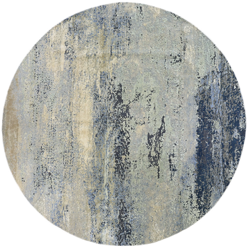 Modern Wool & Silk Grey Handknotted Rug