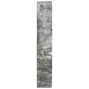 Modern Wool & Silk Grey Handknotted Rug