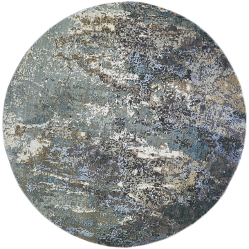Modern Wool & Silk Grey Handknotted Rug
