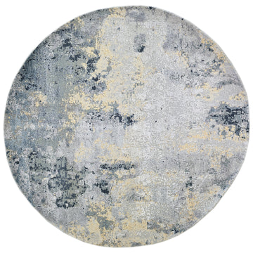 Modern Wool & Silk Grey Handknotted Rug