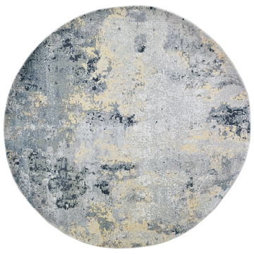 Modern Wool & Silk Grey Handknotted Rug