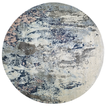 Modern Wool & Silk Grey Handknotted Rug