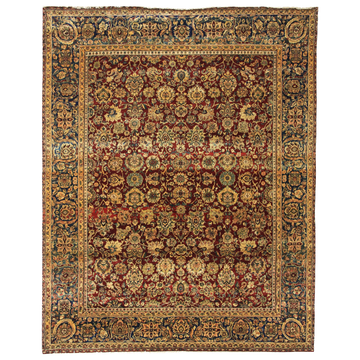 Traditional Wool Red Handknotted Rug