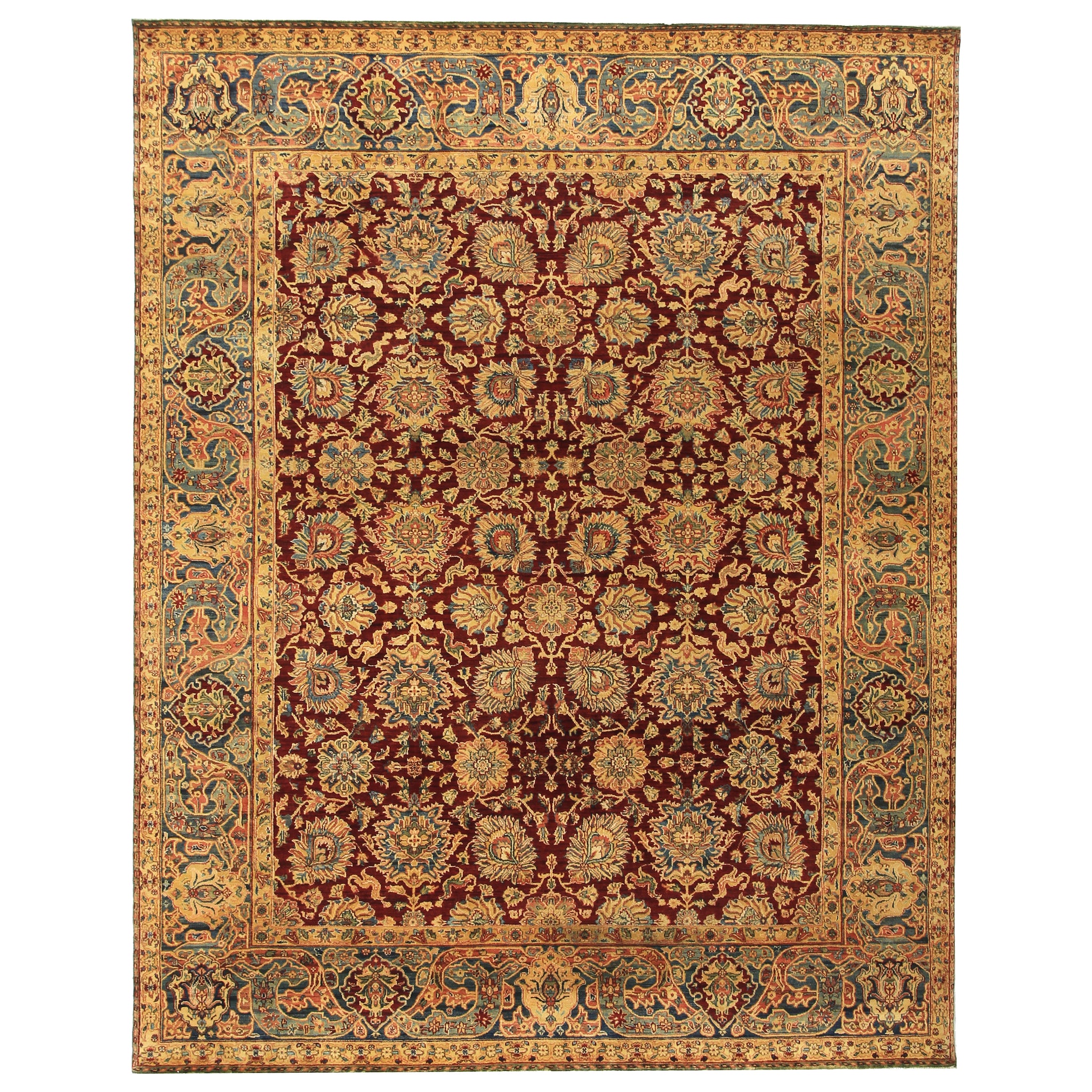 Traditional Wool Red Handknotted Rug