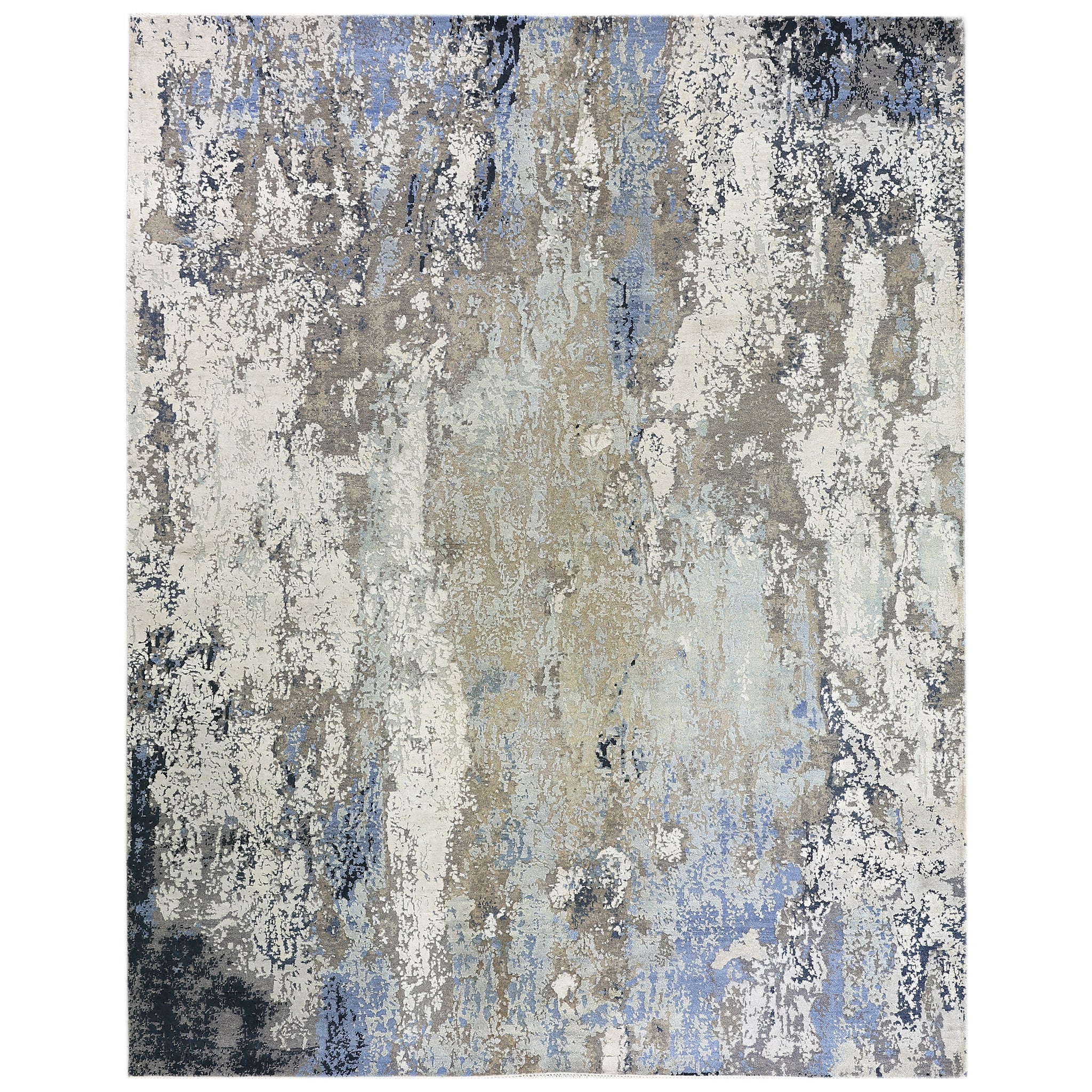 Modern Wool & Silk Grey Handknotted Rug (Copy)
