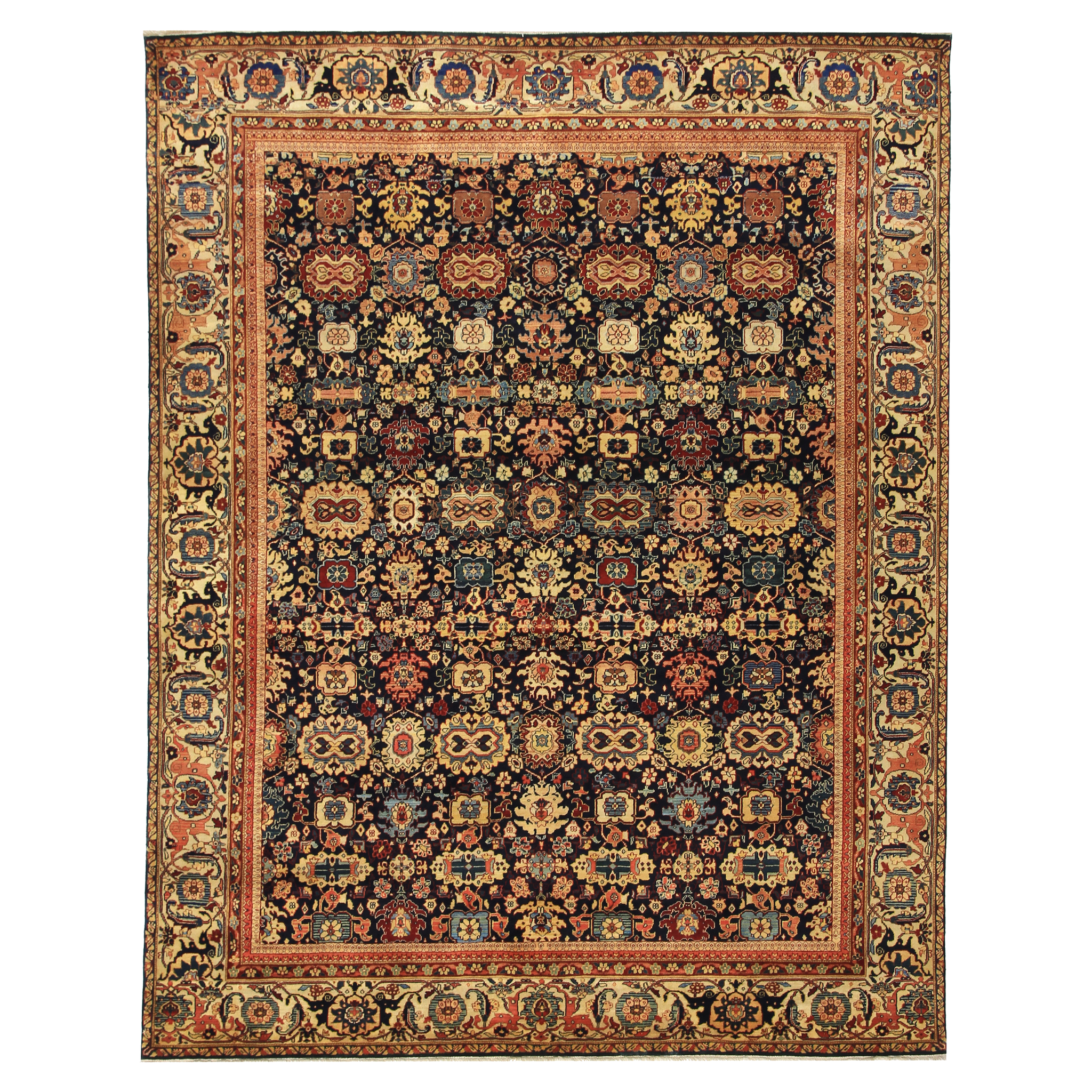 Traditional Wool Blue Handknotted Rug