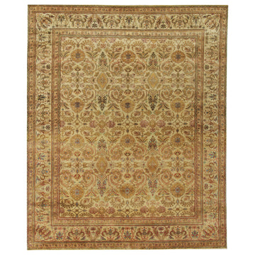 Traditional Wool Cream Handknotted Rug