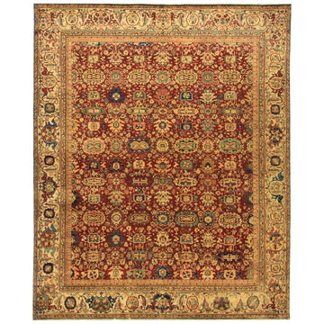 Traditional Wool Red Handknotted Rug