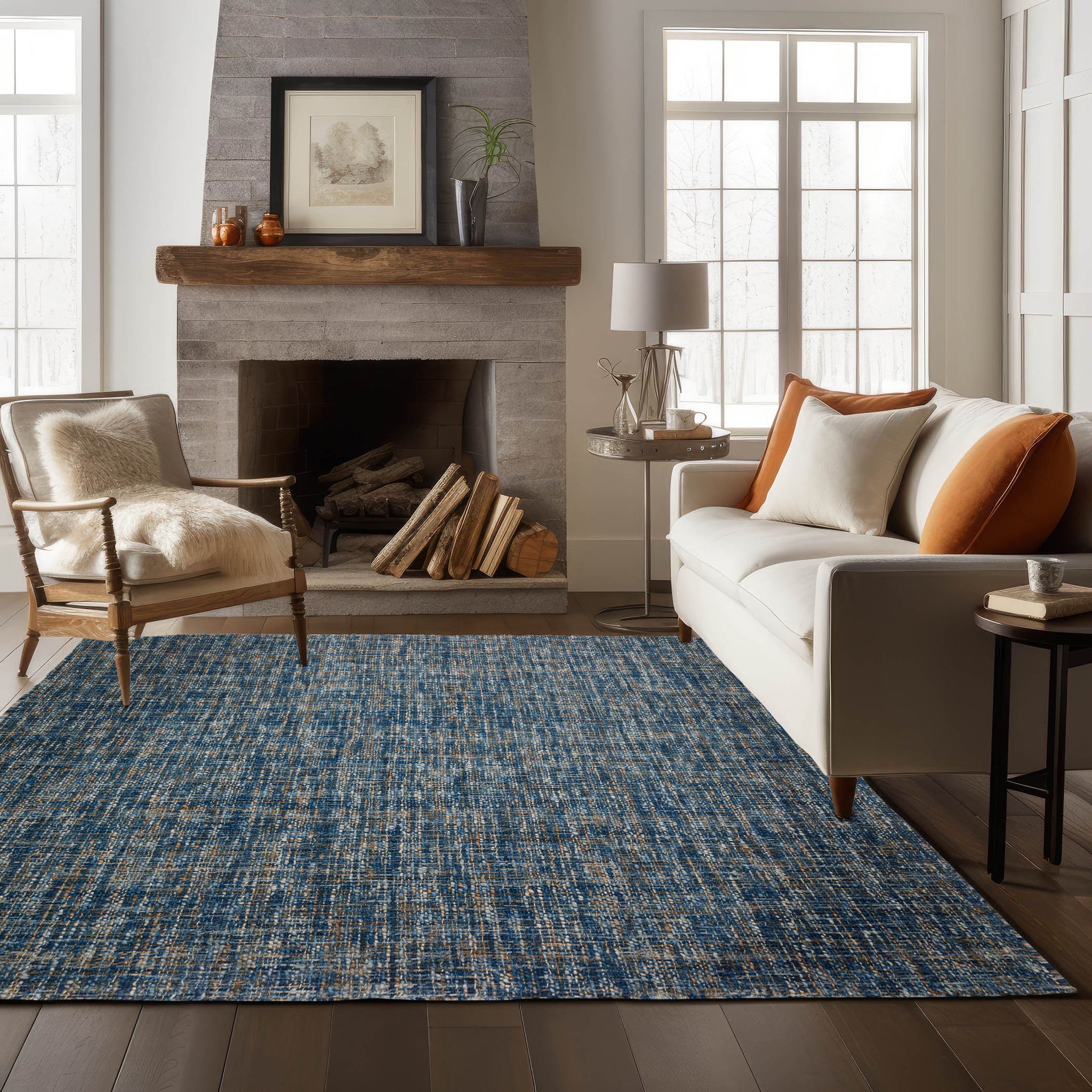 Azura Hand Woven Rug -  Blue